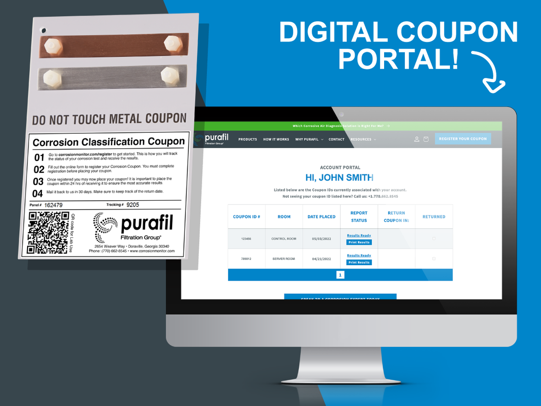 Purafil’s Coupon Portal Simplifies Reactivity Monitoring